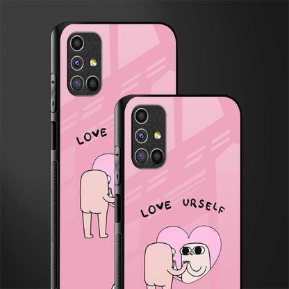 self love glass case for samsung galaxy m51 image-2