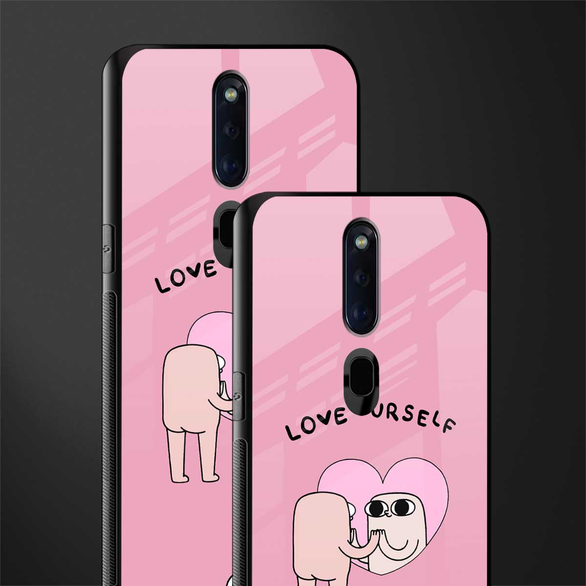 self love glass case for oppo f11 pro image-2