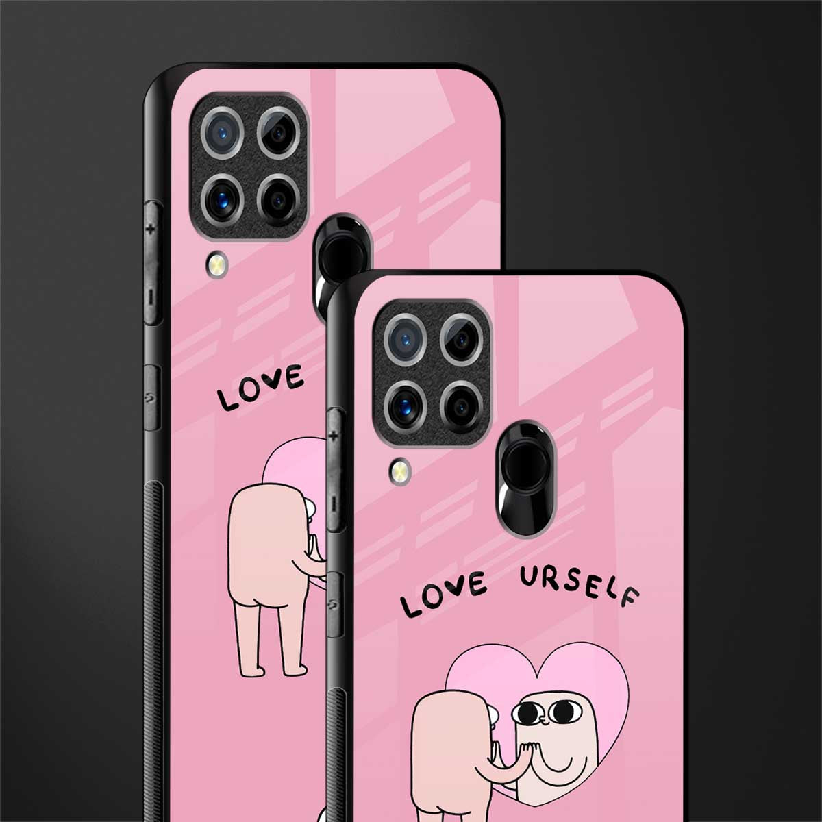 self love glass case for realme c15 image-2