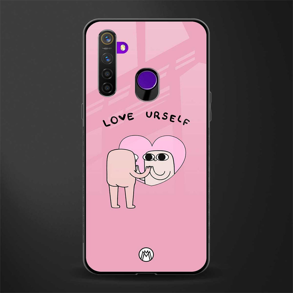 self love glass case for realme 5 image