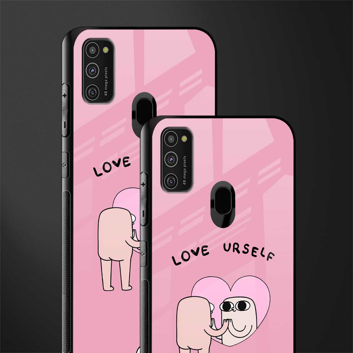 self love glass case for samsung galaxy m30s image-2