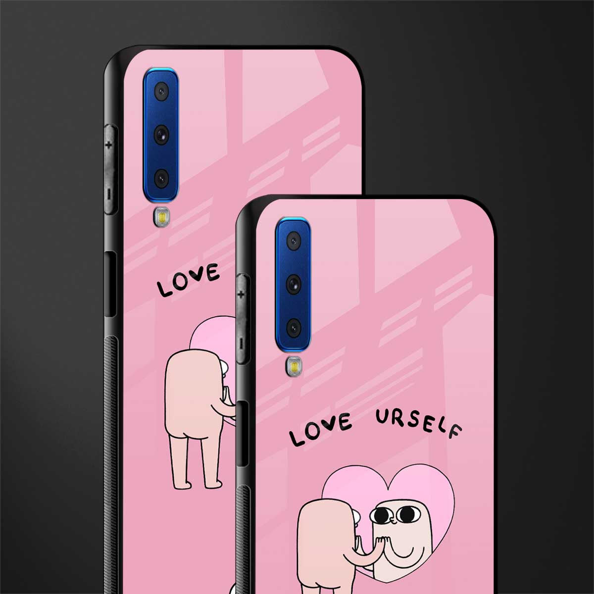 self love glass case for samsung galaxy a7 2018 image-2