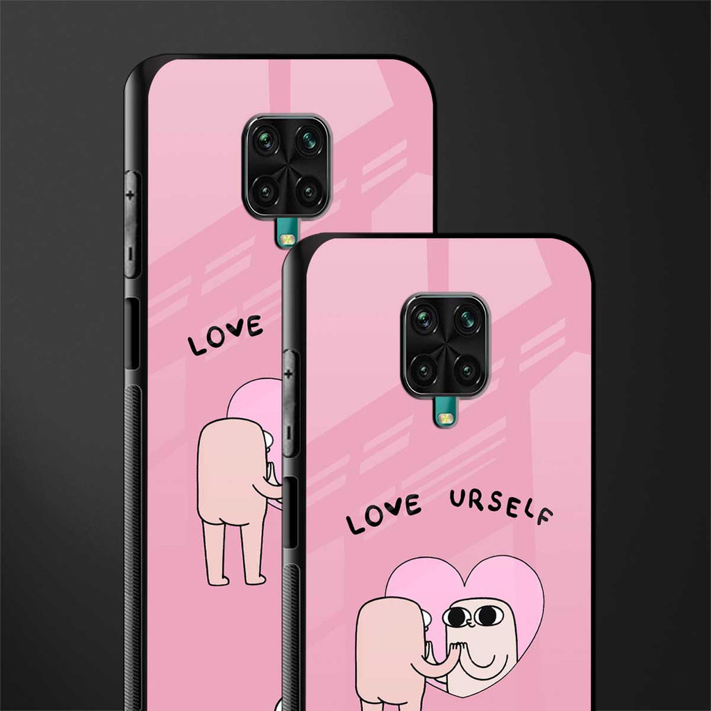 self love glass case for redmi note 9 pro image-2
