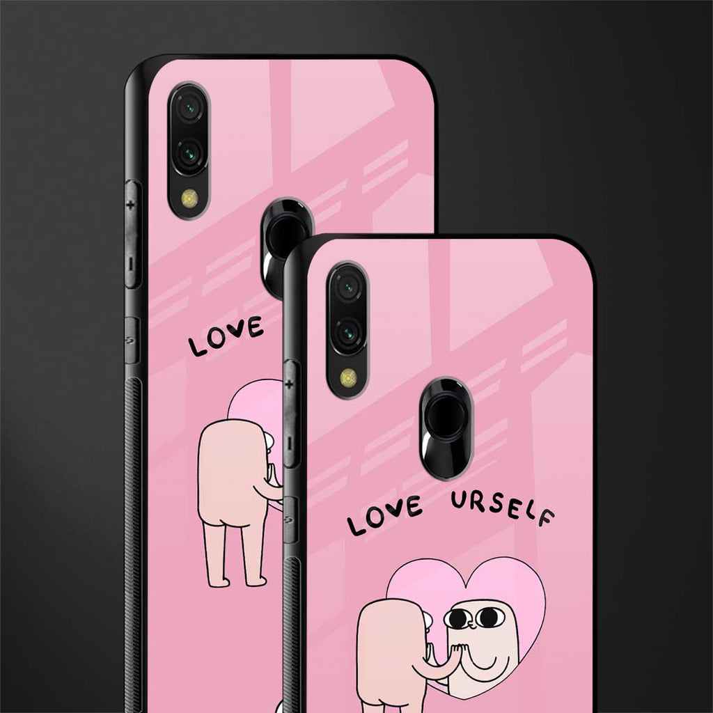 self love glass case for redmi y3 image-2