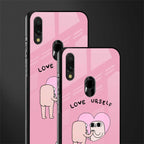 self love glass case for redmi note 7 pro image-2