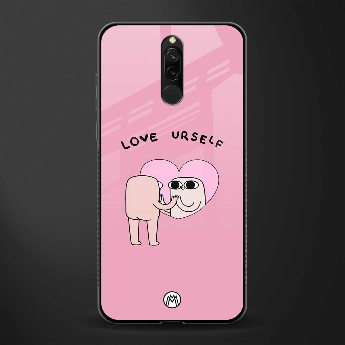 self love glass case for redmi 8 image