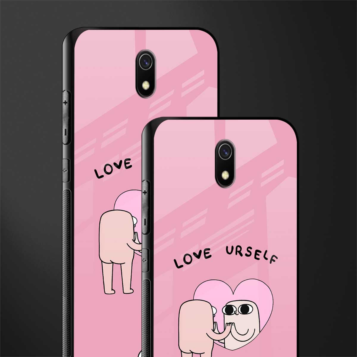 self love glass case for redmi 8a image-2