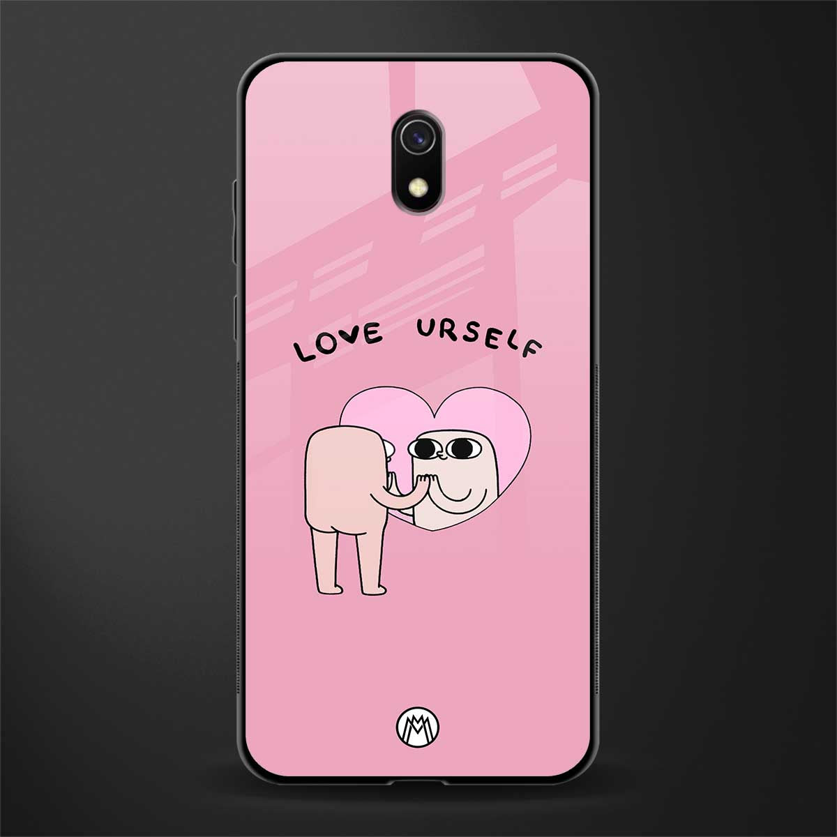 self love glass case for redmi 8a image