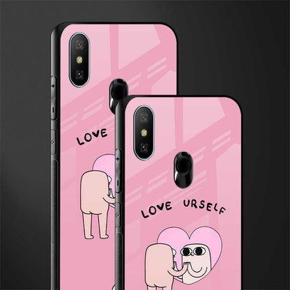 self love glass case for redmi 6 pro image-2