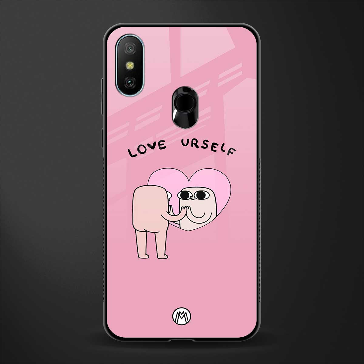 self love glass case for redmi 6 pro image