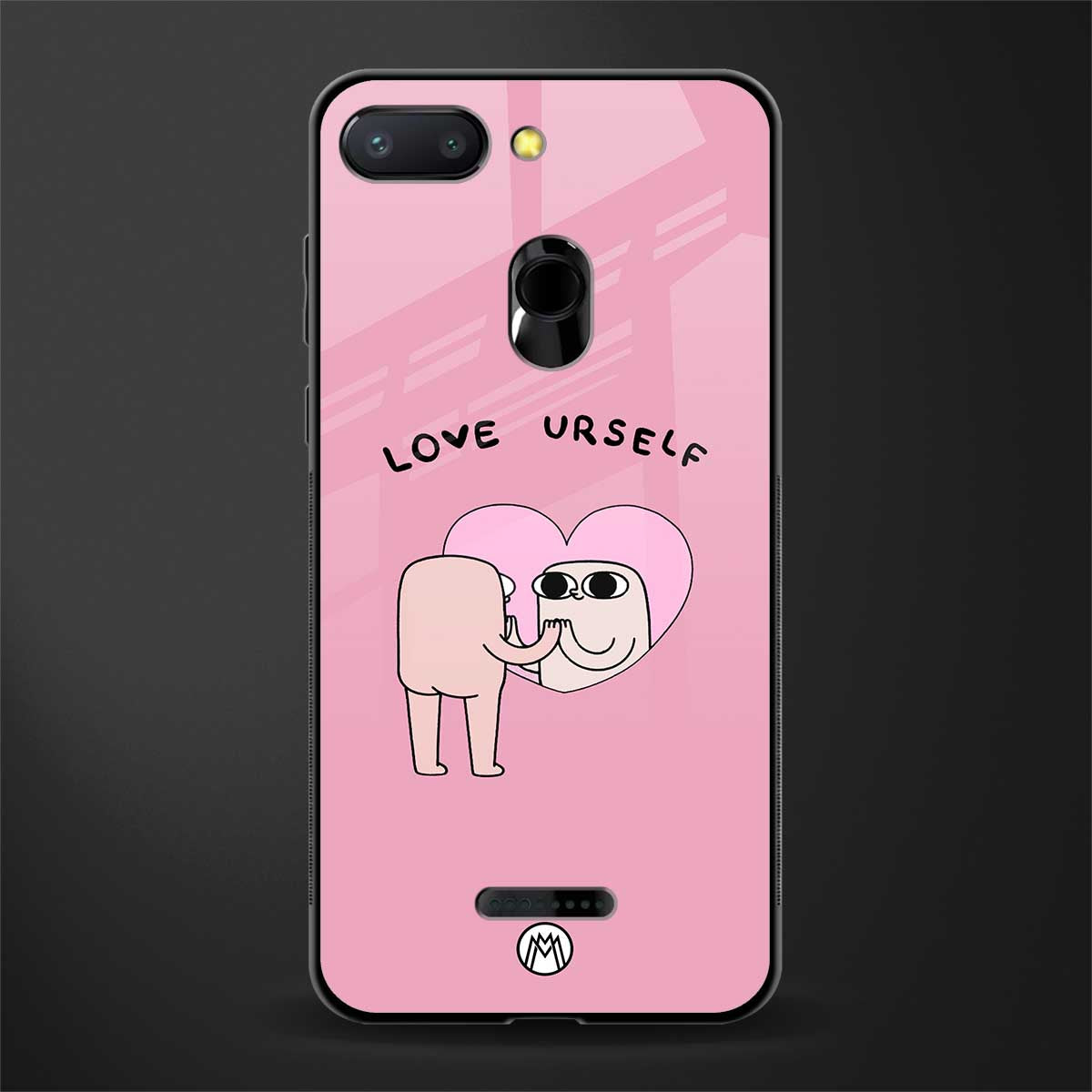 self love glass case for redmi 6 image