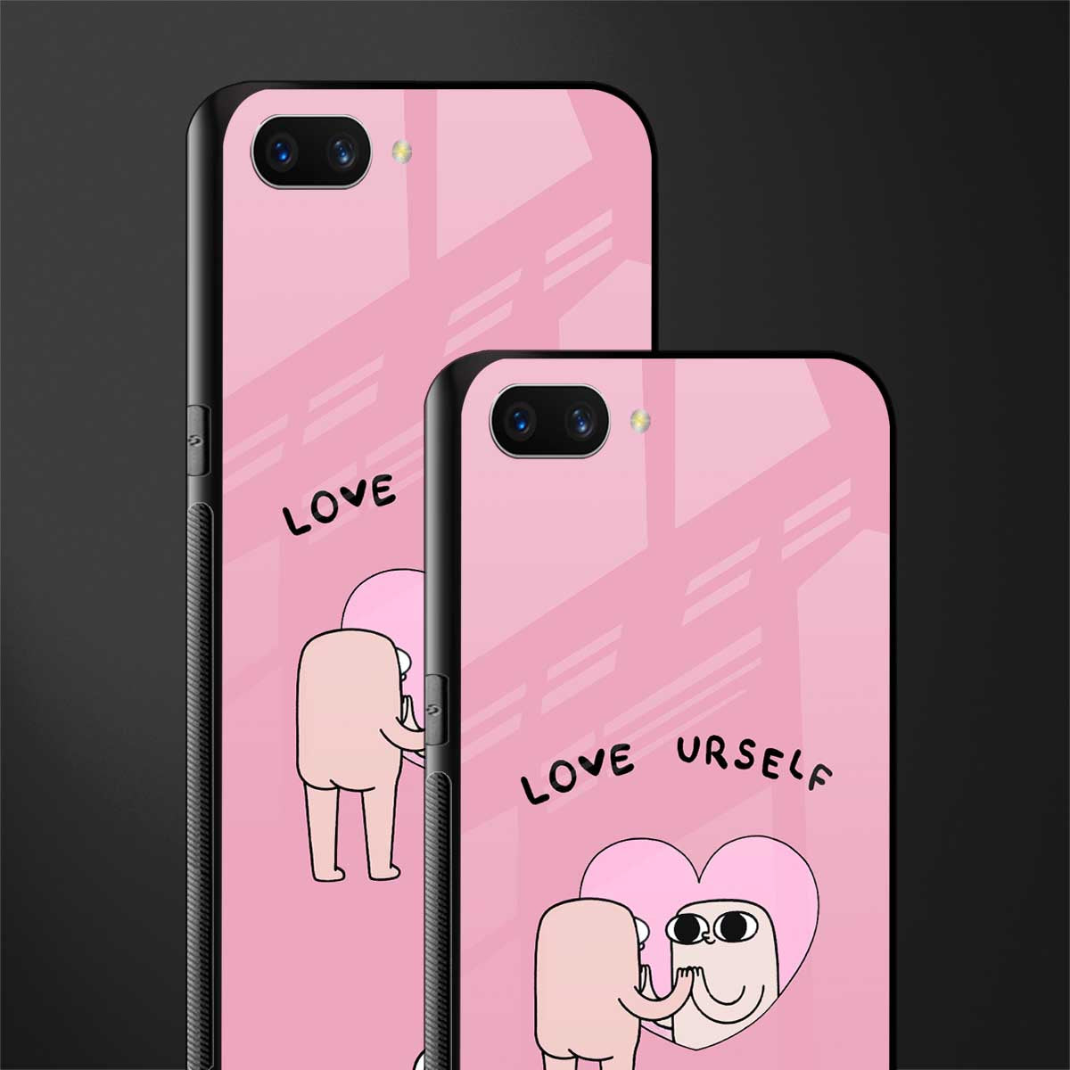 self love glass case for oppo a3s image-2