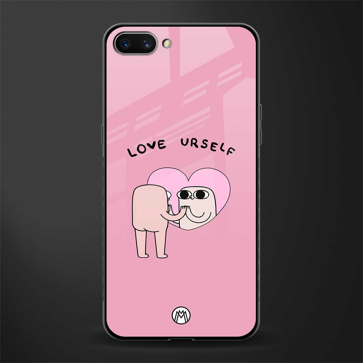 self love glass case for oppo a3s image