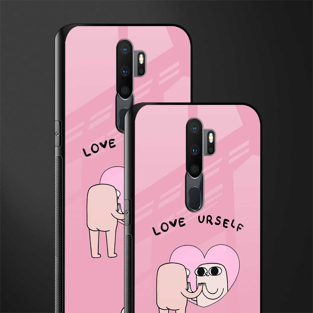 self love glass case for oppo a9 2020 image-2