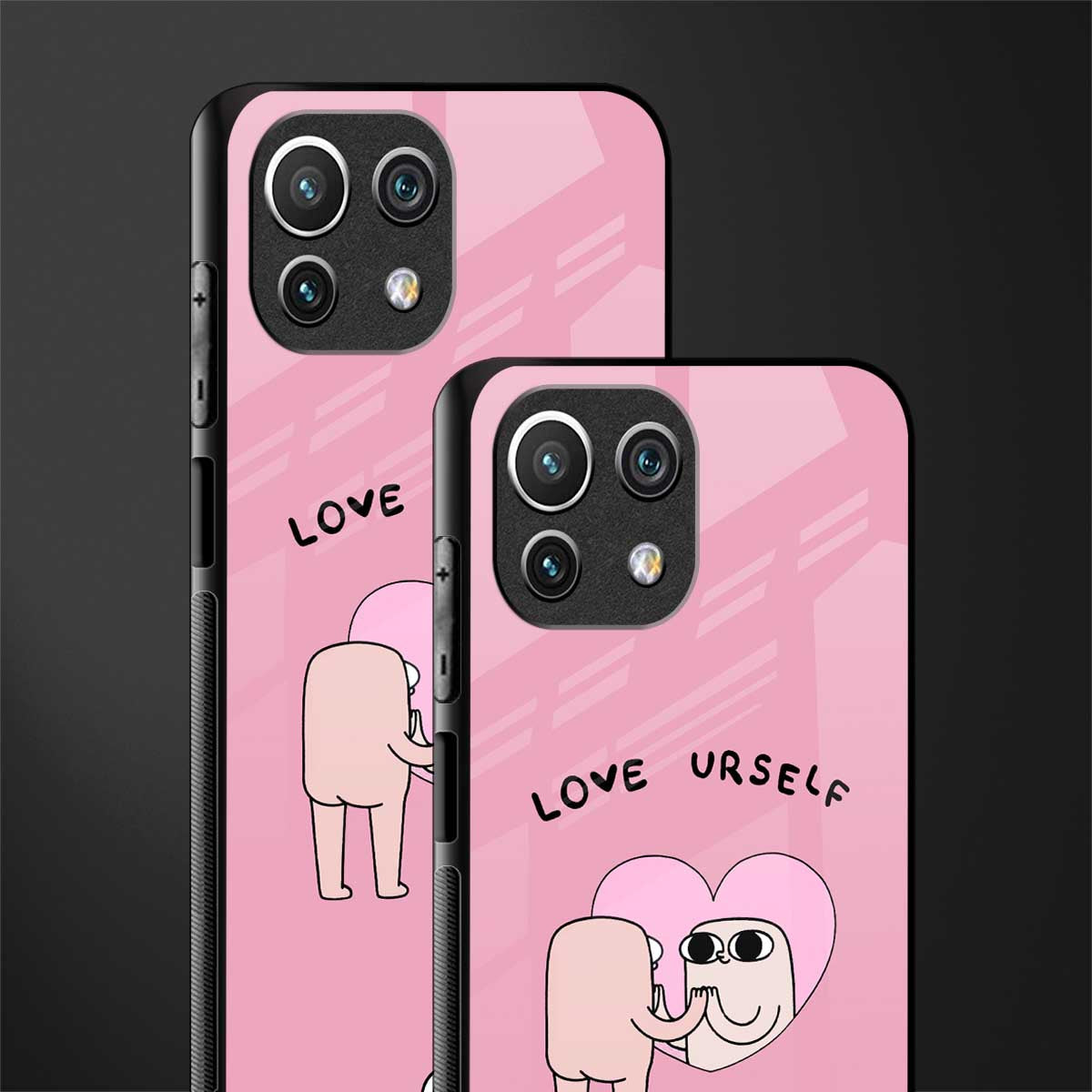 self love glass case for mi 11 lite image-2