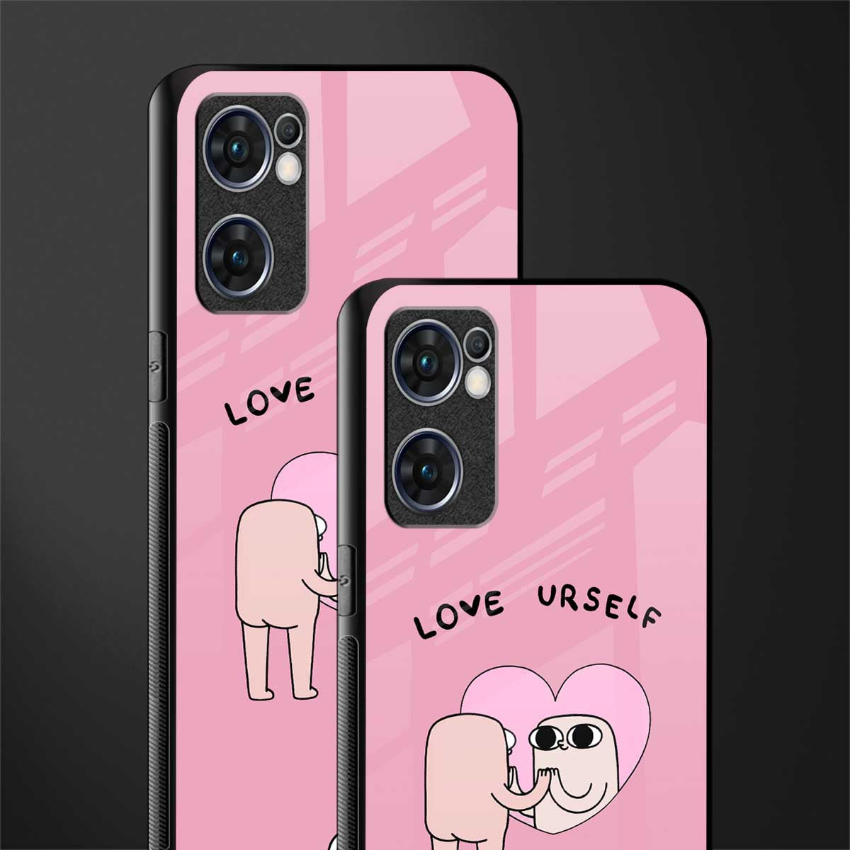 self love glass case for oppo reno7 5g image-2