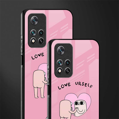 self love glass case for poco m4 pro 5g image-2