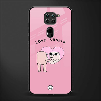 self love glass case for redmi note 9 image