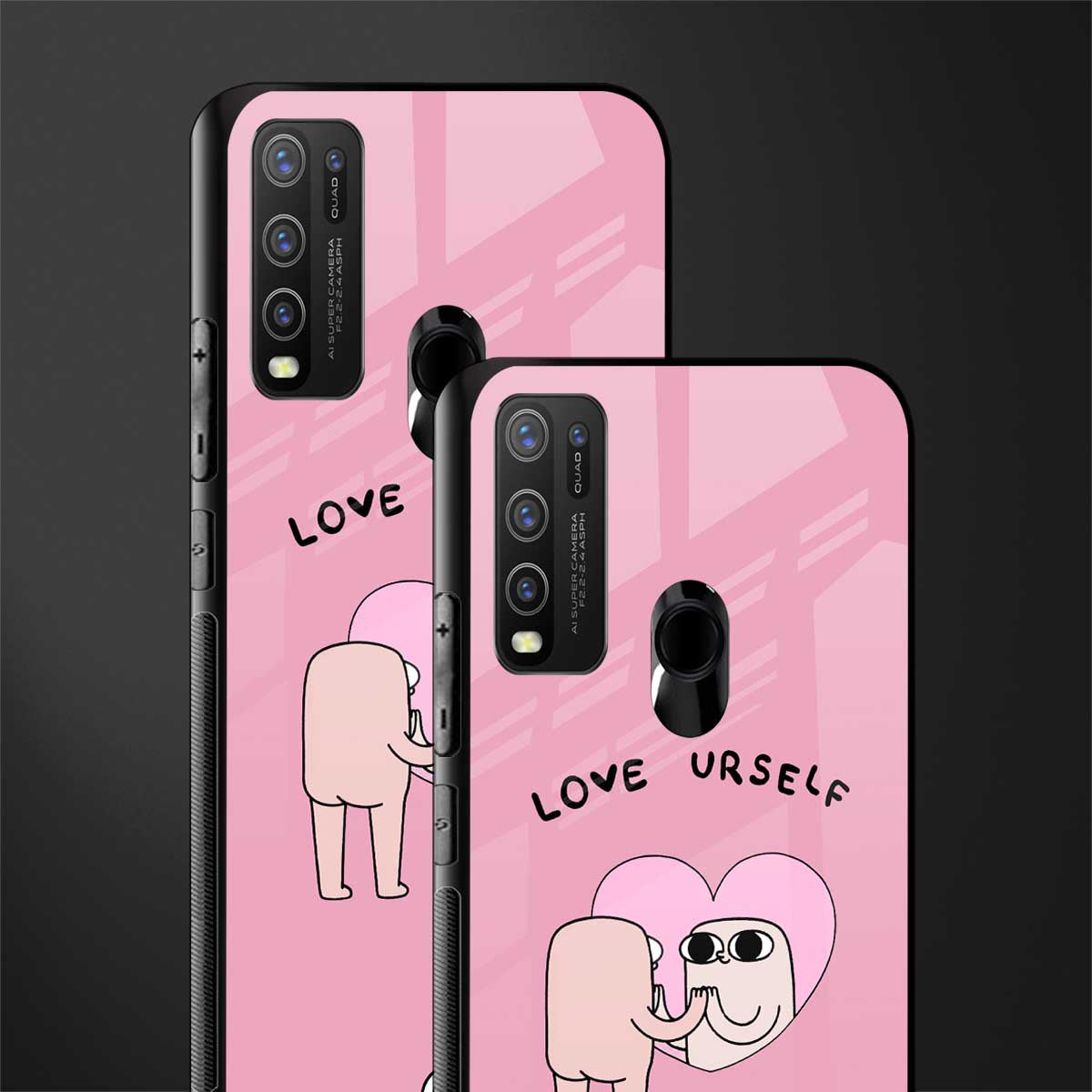 self love glass case for vivo y50 image-2