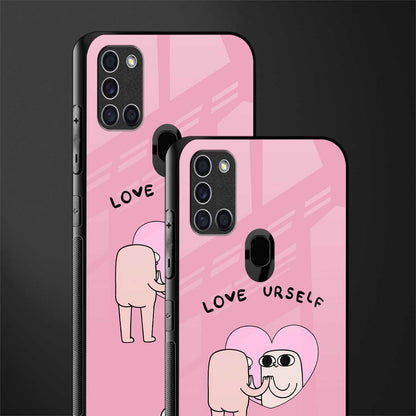 self love glass case for samsung galaxy a21s image-2