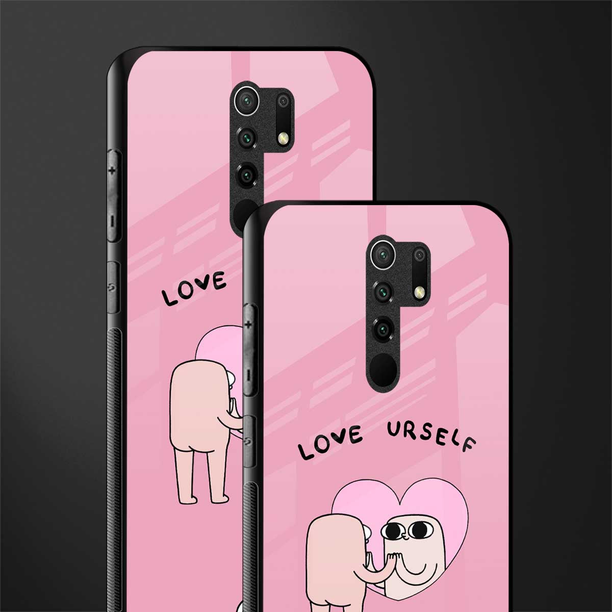 self love glass case for redmi 9 prime image-2