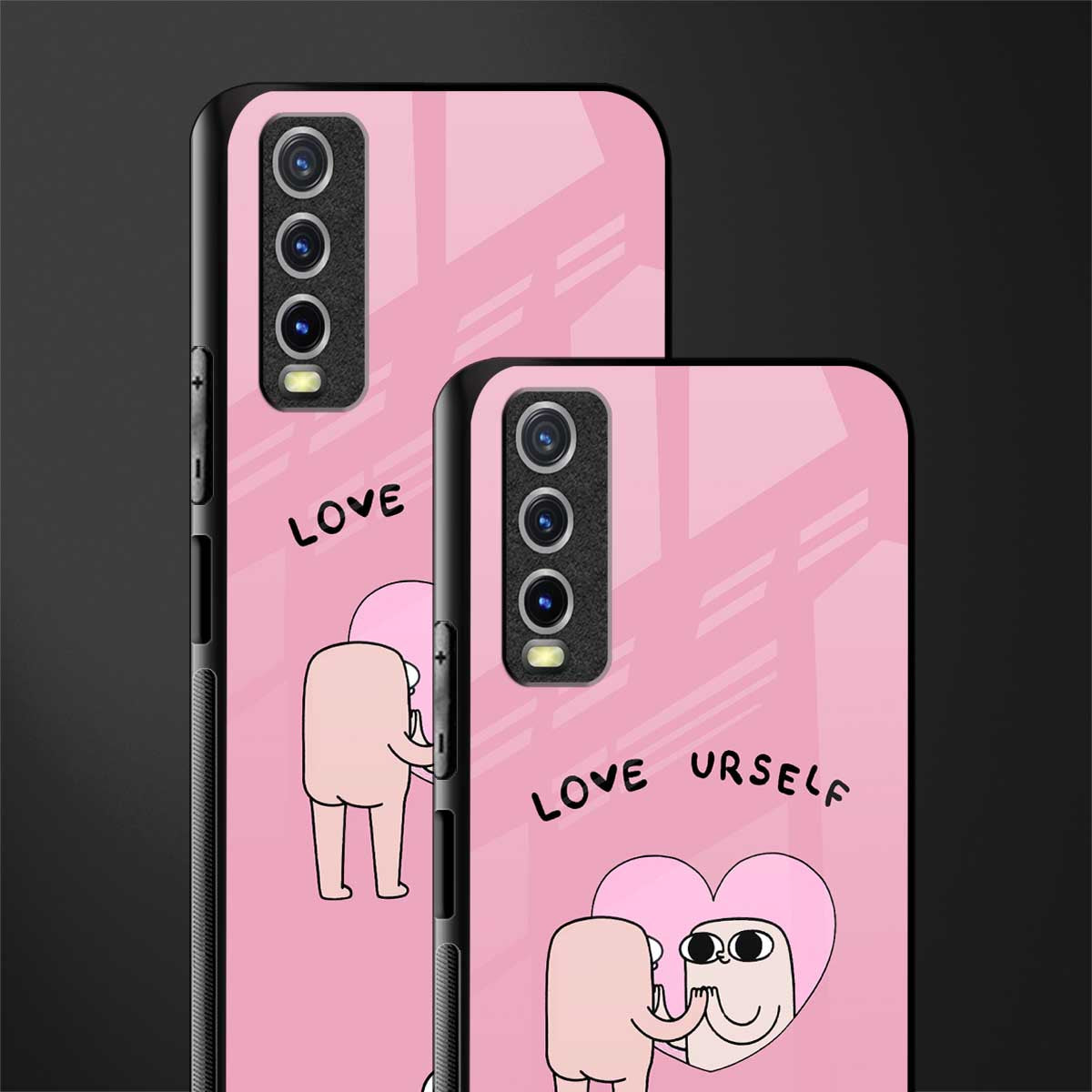 self love glass case for vivo y20 image-2