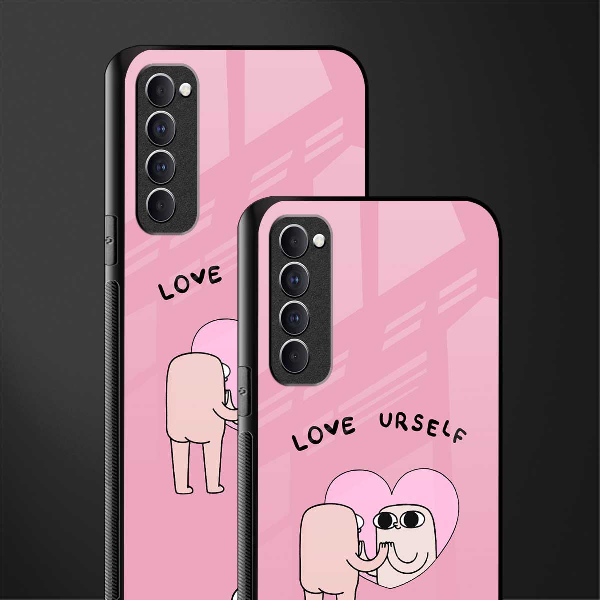 self love glass case for oppo reno 4 pro image-2