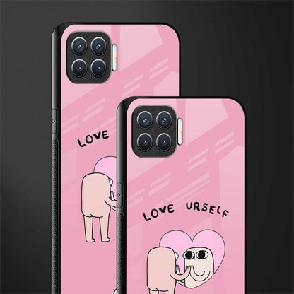 self love glass case for oppo f17 pro image-2