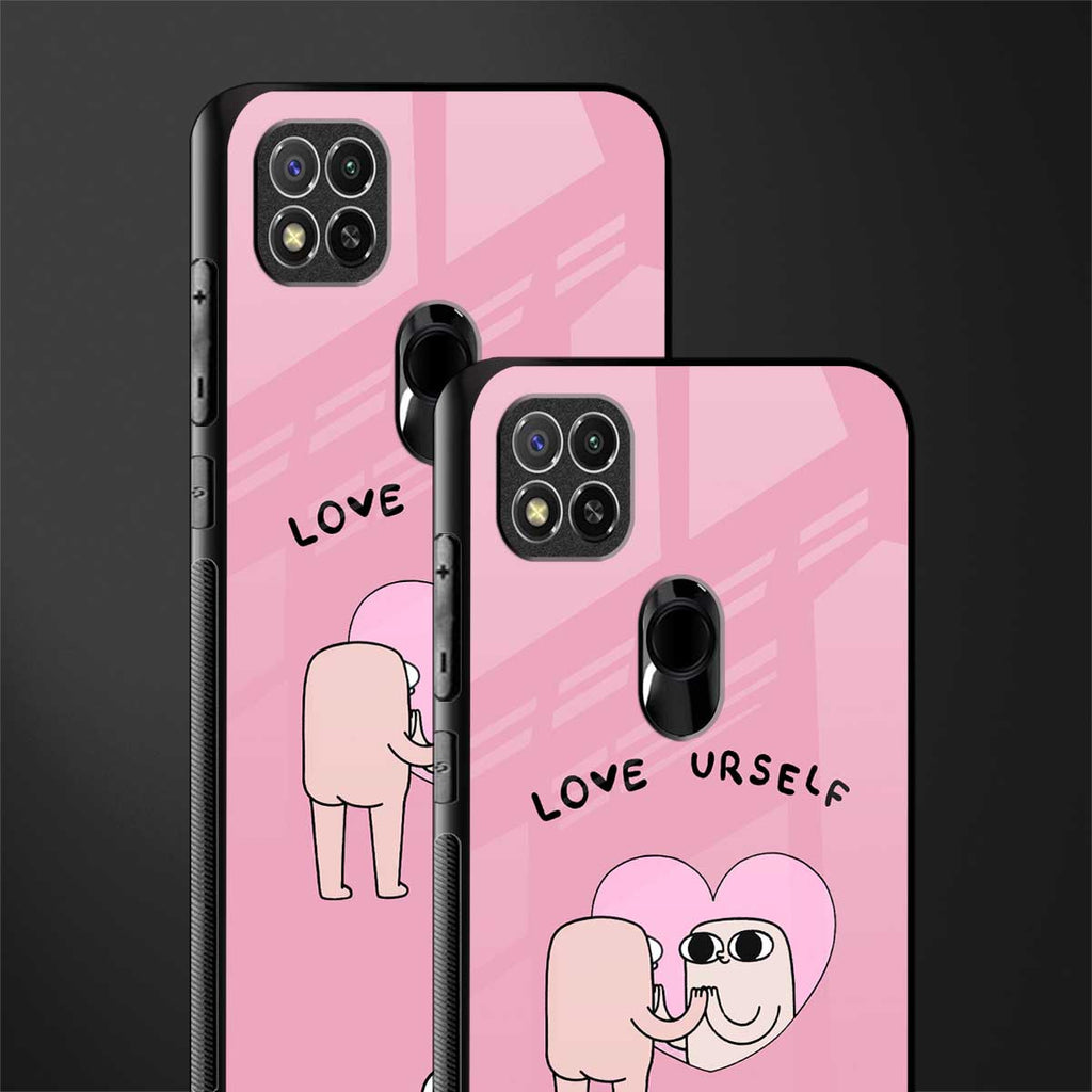 self love glass case for redmi 9c image-2