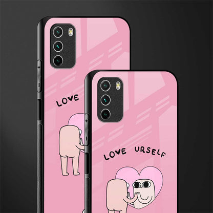 self love glass case for poco m3 image-2