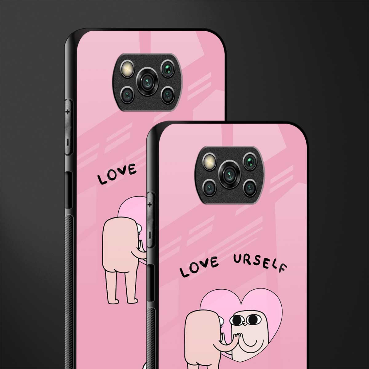 self love glass case for poco x3 image-2
