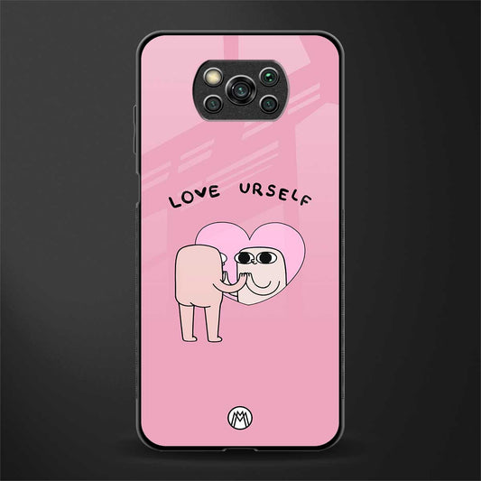 self love glass case for poco x3 image