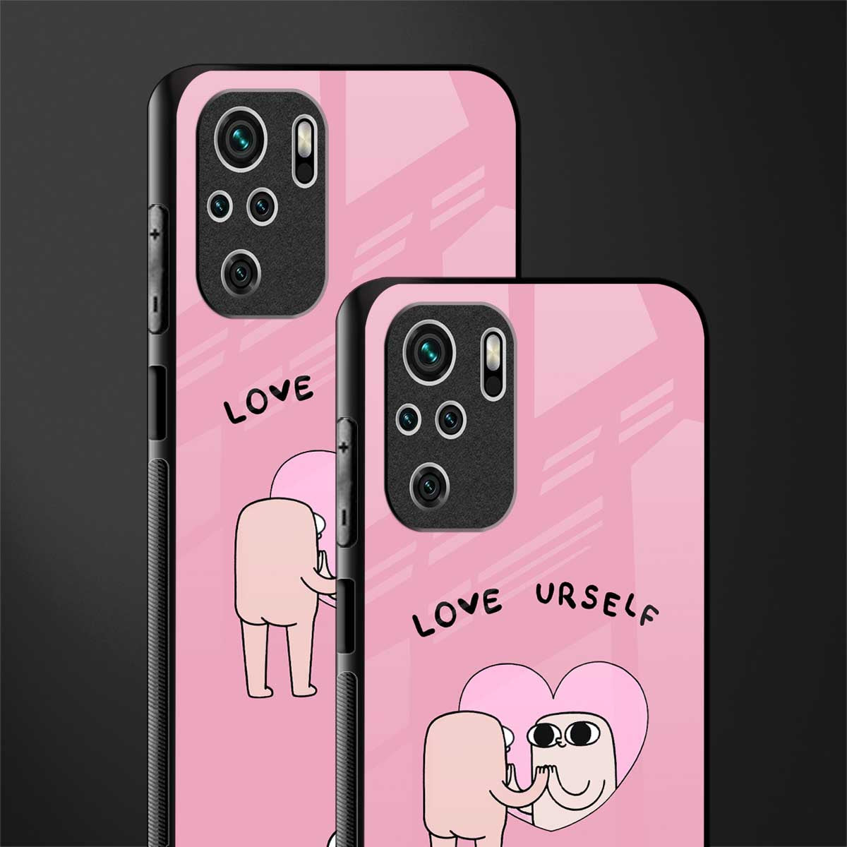 self love glass case for redmi note 10s image-2