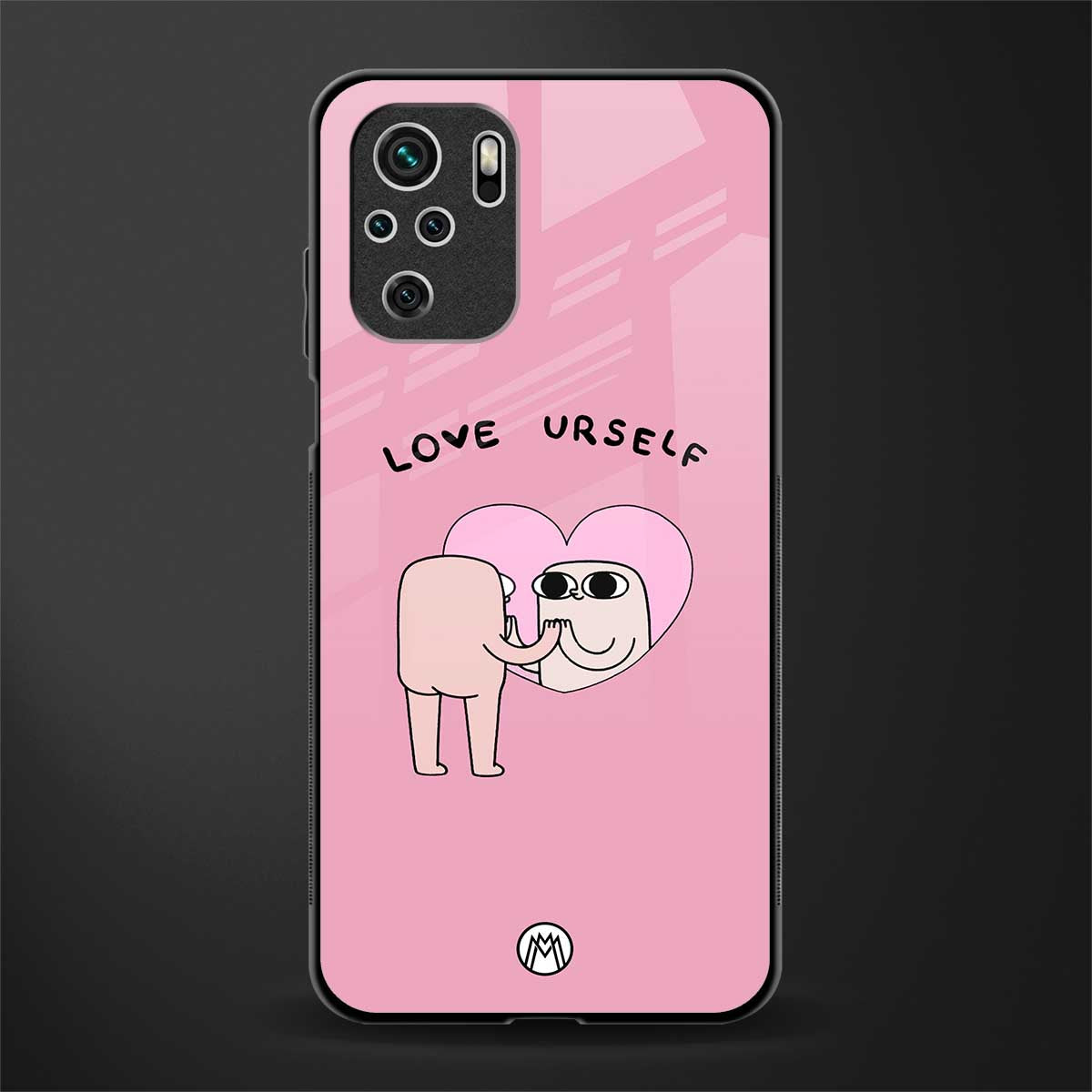 self love glass case for redmi note 10 image