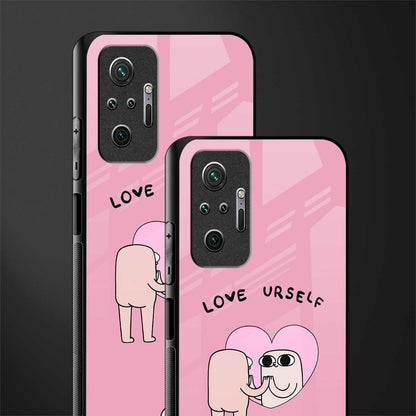self love glass case for redmi note 10 pro max image-2