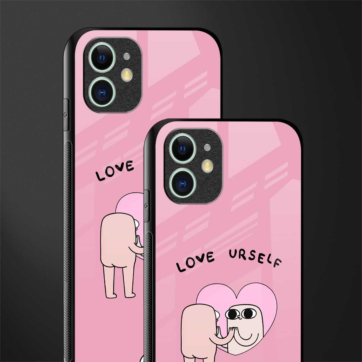 self love glass case for iphone 12 mini image-2
