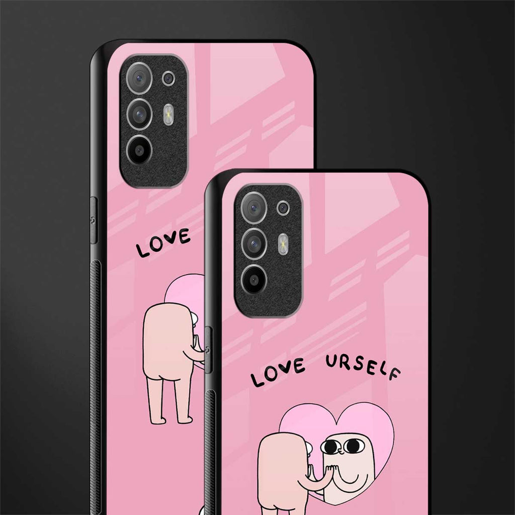 self love glass case for oppo f19 pro plus image-2