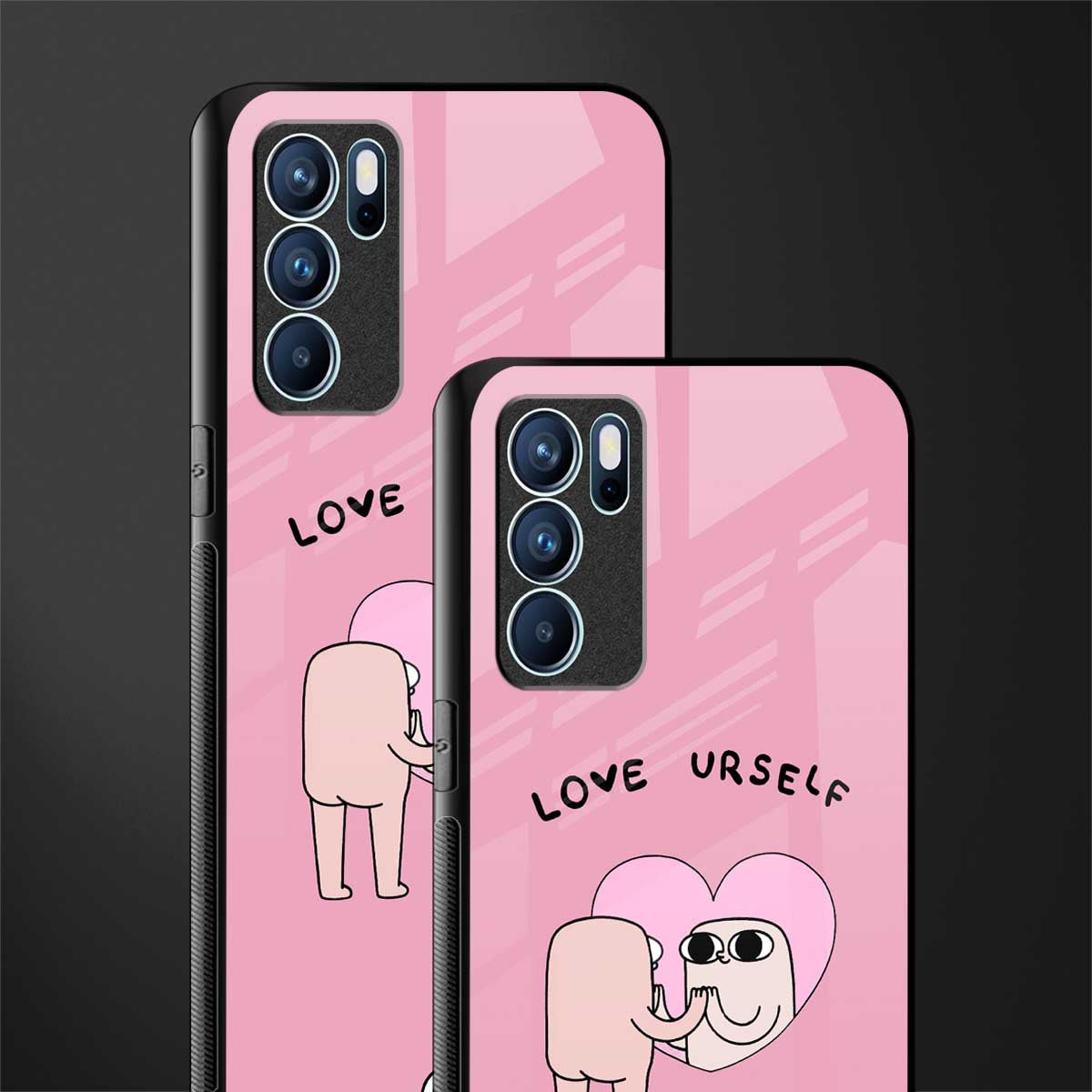 self love glass case for oppo reno6 5g image-2