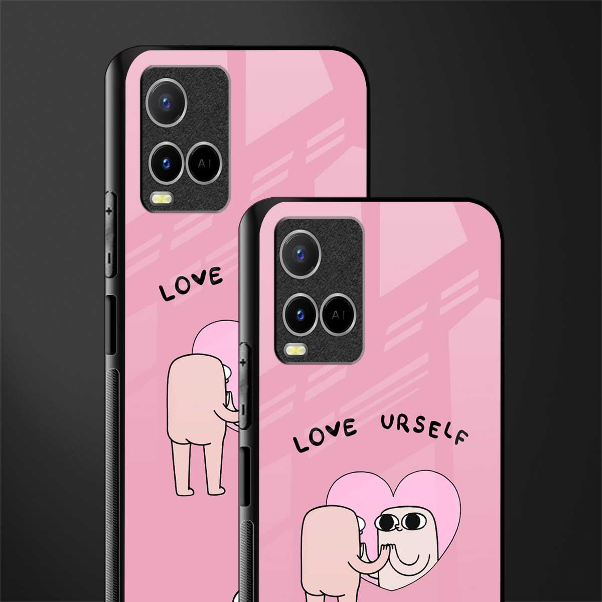 self love glass case for vivo y21 image-2