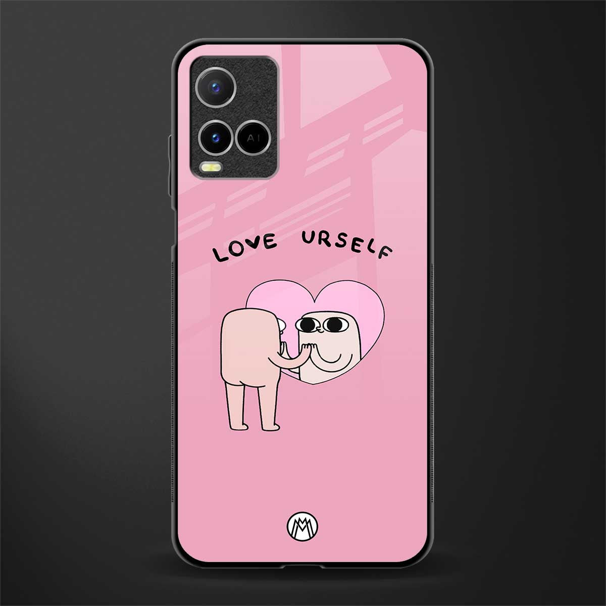 self love glass case for vivo y21 image