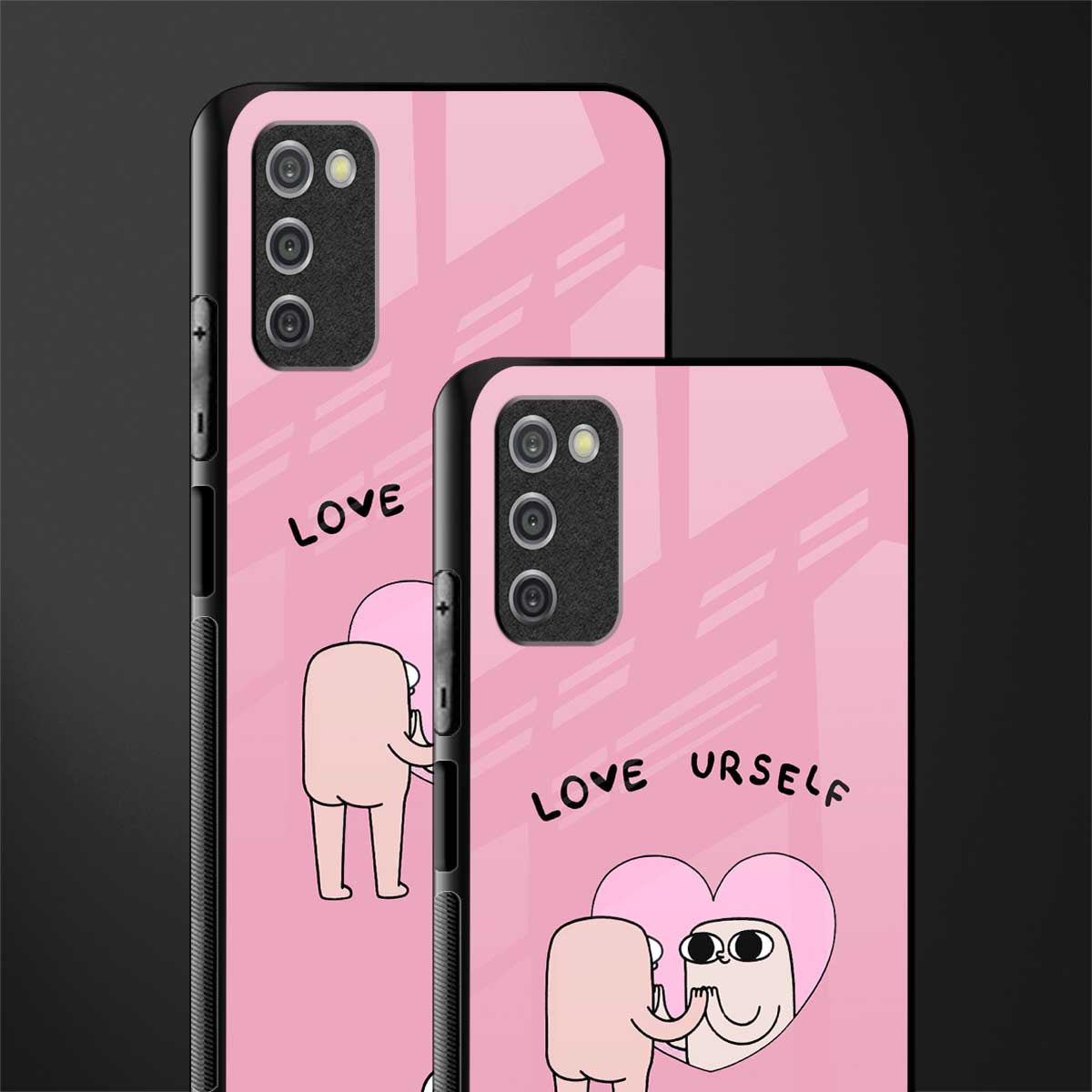 self love glass case for samsung galaxy a03s image-2