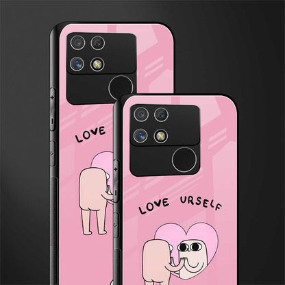 self love back phone cover | glass case for realme narzo 50a