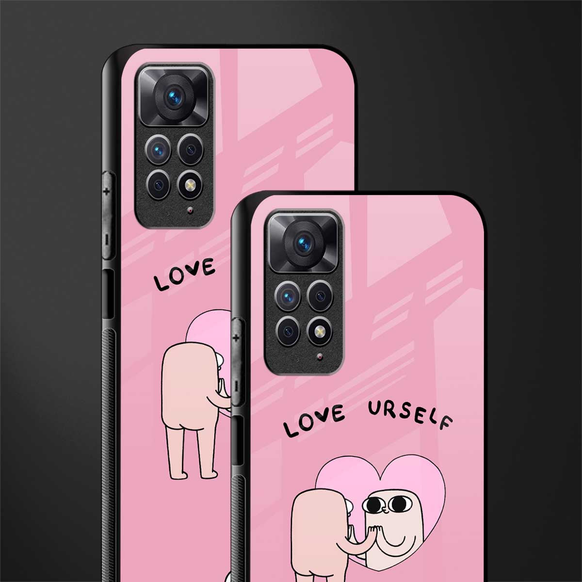 self love back phone cover | glass case for redmi note 11 pro plus 4g/5g