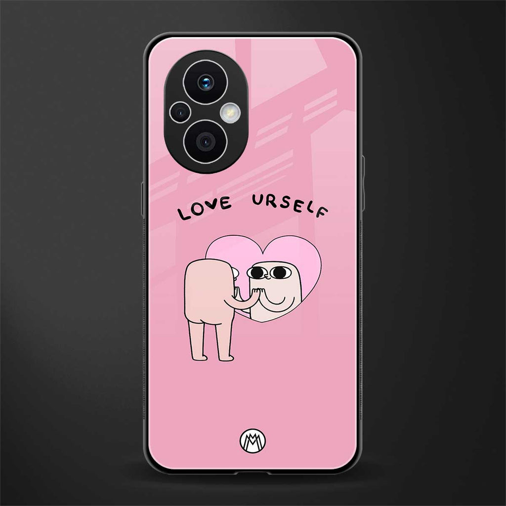 self love back phone cover | glass case for oppo f21 pro 5g