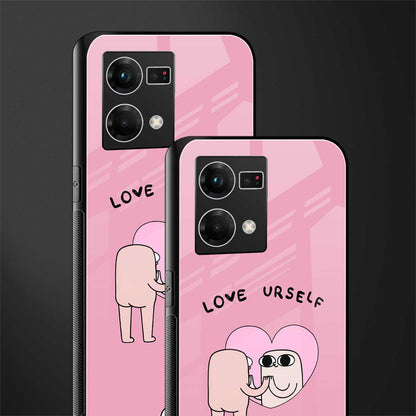 self love back phone cover | glass case for oppo f21 pro 4g
