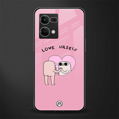 self love back phone cover | glass case for oppo f21 pro 4g