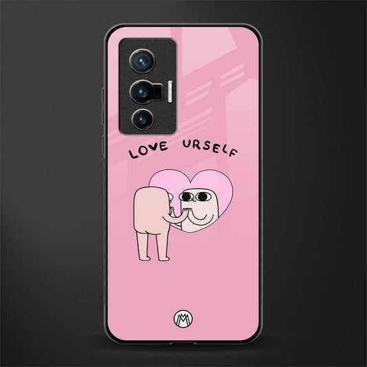 self love glass case for vivo x70 image