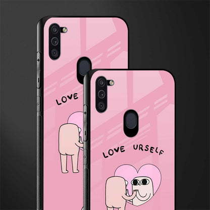 self love glass case for samsung galaxy m11 image-2