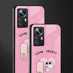 self love back phone cover | glass case for xiaomi 12 pro