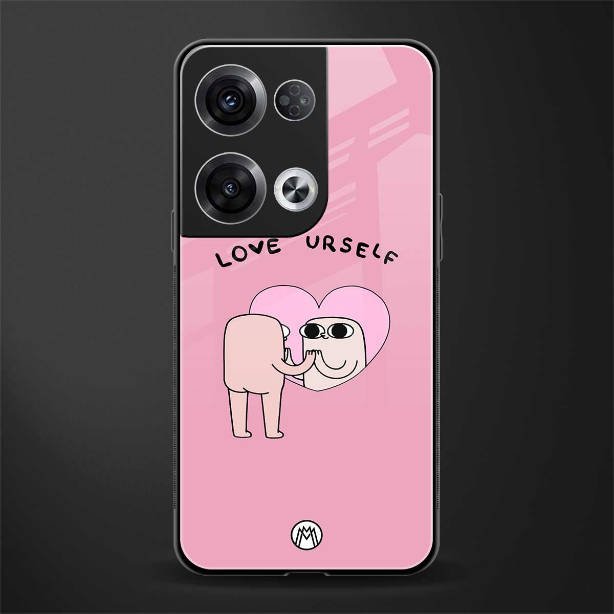 self love back phone cover | glass case for oppo reno 8